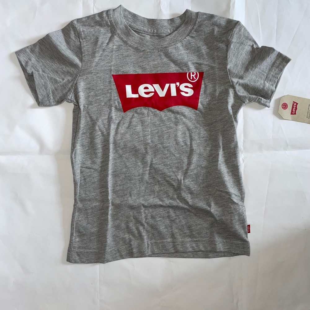 NWT Levi's Boys Logo Gray  Short Sleeve Crew Neck Cotton T Shirt Size 4T  Lot 3
